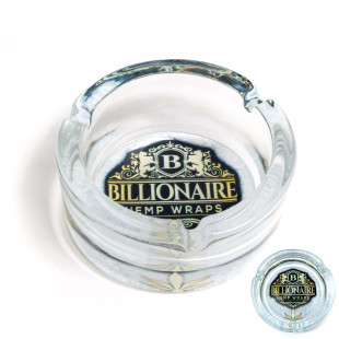 Billionaire Round Glass Ashtray - 12/6's