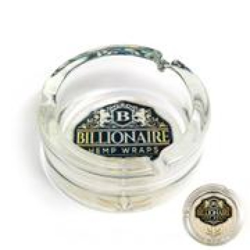 Billionaire Round Glass Ashtray - 12/6's