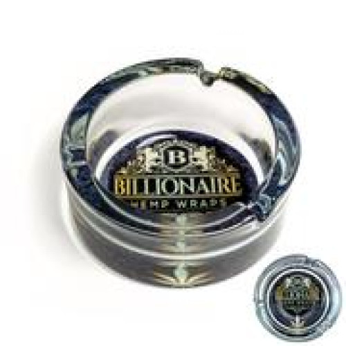 Billionaire Round Glass Ashtray - 12/6's