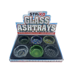 STRíKO™ Round Glass Ashtray - Leaf 12...